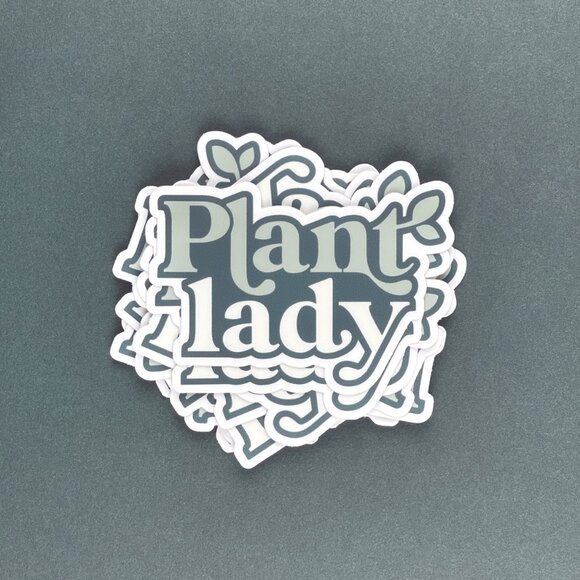 Green 'Plant Lady' Vinyl Sticker - Picture 4 of 4